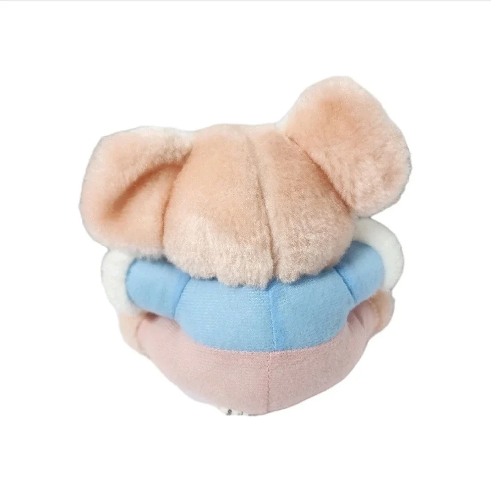 Vintage Mouse‎ Plush Toy Animal Stuffed Soft Pink Blue Outfit Easter Spring Gift